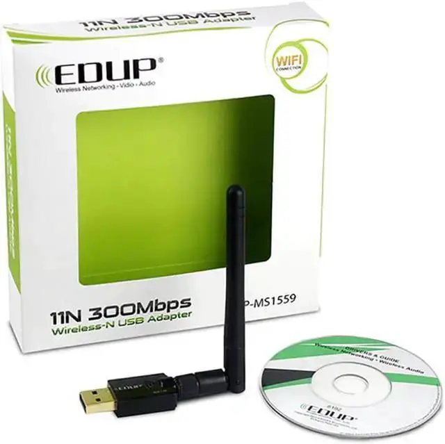 Alt view image 4 of 4 - Wireless Adapter WISDUM EP-MS1559 300Mbps 802.11n USB Wireless Network WiFi Adapter with Antenna USB Ethernet WiFi Receiver Network card Accessory