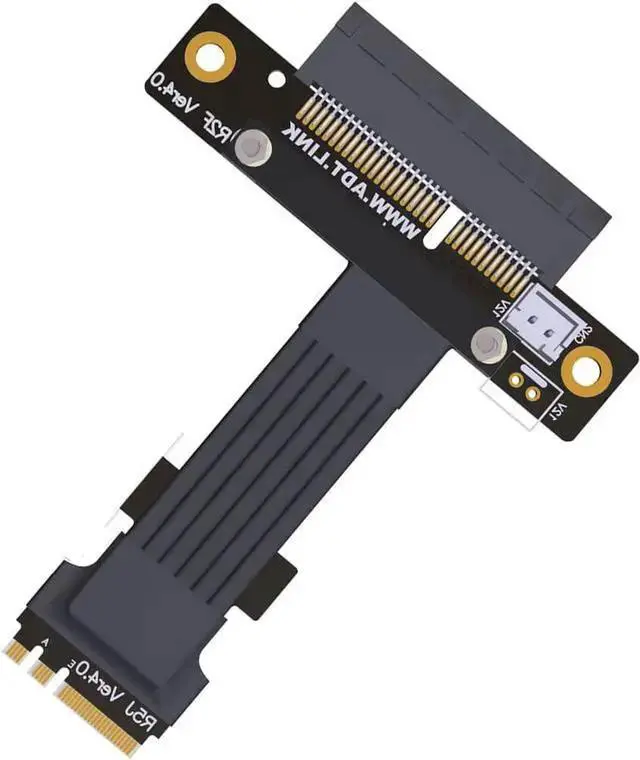 Alt view image 5 of 6 - WISDUM PCI-e 4.0 M.2 WiFi A.E Key A+E to PCI-e x1/ x4/ x16 Slot Riser Extender Adapter Card Ribbon Gen4.0 PCIE Cable Wireless Network Card 8G/BPS (15cm,Pcie4.0 4X R52JF)