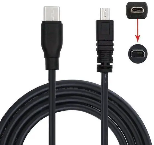 Main image of USB Cable WISDUM Nikon UC-E6 USB Cabl, USB C to Mini 8Pin Charging Data Transfer Cable for COOLPIX D5200 D3200 D7200 S2500 S2600 4.92FT/1.5M