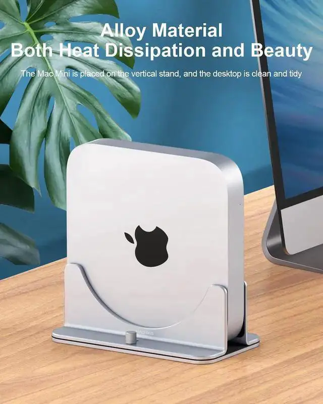 Alt view image 7 of 7 - WISDUM Hagibis Vertical Stand for Mac Mini, Aluminum Alloy Laptop Stand Anti-Slip Computer Holder Desktop Stand Compatible with M1 Chip Mac Mini, MC25 Pro