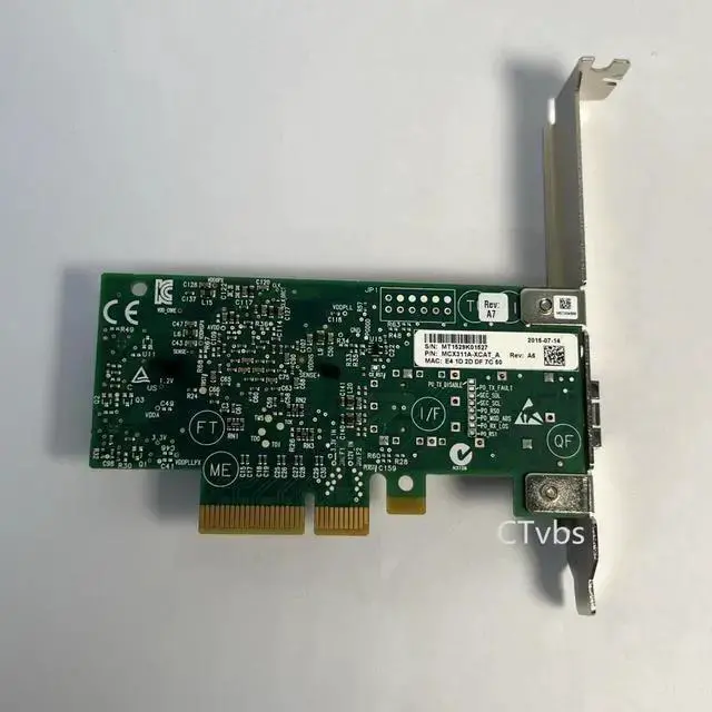 Alt view image 2 of 4 - WISDUM Mellanox MCX311A-XCAT CX311A ConnectX-3 EN 10G Ethernet 10GbE SFP+ PCIe NIC Adapter Network Adapter High Profile