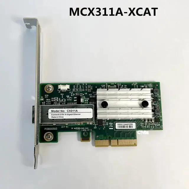 Alt view image 3 of 4 - WISDUM Mellanox MCX311A-XCAT CX311A ConnectX-3 EN 10G Ethernet 10GbE SFP+ PCIe NIC Adapter Network Adapter High Profile