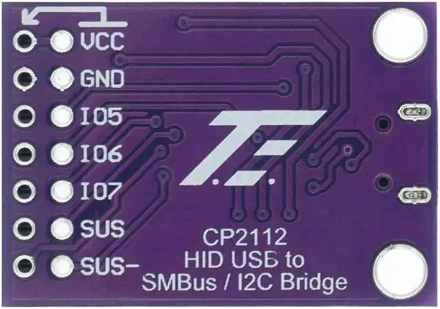 Alt view image 2 of 2 - WISDUM CP2112 Debug Board USB to SMBus I2C Communication Module 2.0 MicroUSB 2112 Evaluation Kit for CCS811 Sensor Module