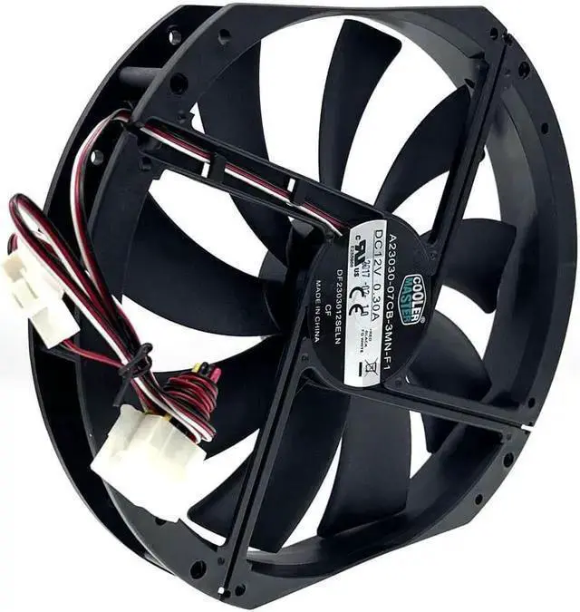 Alt view image 3 of 3 - WISDUM Large Size Air Flow Computer Case Fan,230mm 23cm 12V Mute Low Noise Cooling,230X200X30mm A23030-07CB-3MN-F1 DF2303012SELN