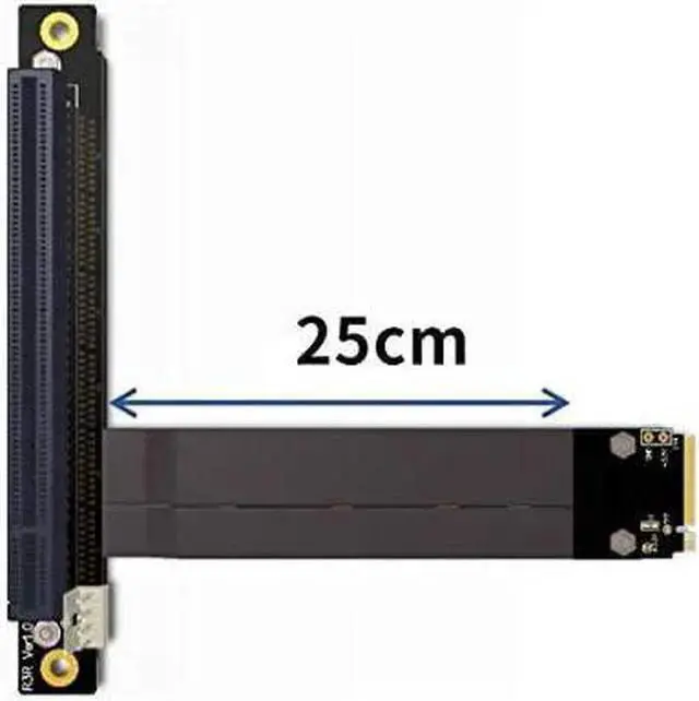 Alt view image 3 of 5 - WISDUM ADT-Link M.2 NGFF NVMe Key M Extender Cable to PCIE x16 Graphics Card Riser Adapter 16x PCI-e PCI-Express for M2 2230 2242 2260 2280 (25cm)