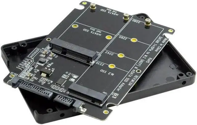 Alt view image 3 of 3 - Gadget WISDUM 2 in 1 Combo M.2 NGFF B-Key & MSATA SSD to SATA 3.0 Adapter Converter Case Enclosure Support SATA Reversion 3.2