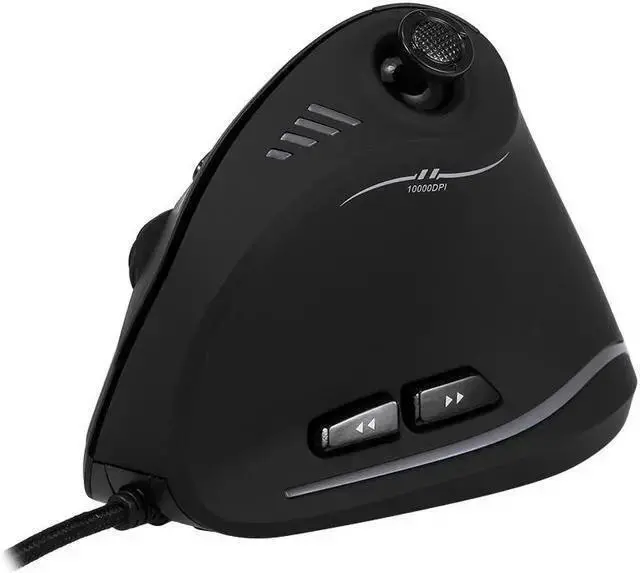 Alt view image 3 of 3 - Gadget WISDUM Zelotes C-18 Vertical Wired Gaming Mouse 11 Programmable Buttons Adjustable 10000DPI Laser Engine RGB Light Belt 128KB