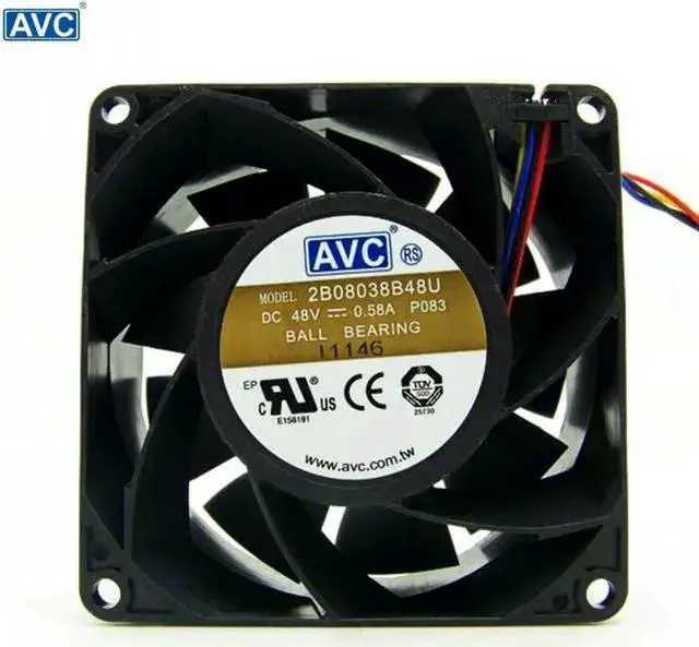 Main image of Gadget WISDUM For AVC 2B08038B48U 48V 0.58A 8CM 8038 4-P PWM Case cooling Fan powerful 80*80*38mm