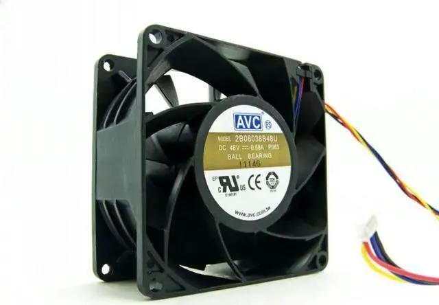 Alt view image 2 of 3 - Gadget WISDUM For AVC 2B08038B48U 48V 0.58A 8CM 8038 4-P PWM Case cooling Fan powerful 80*80*38mm