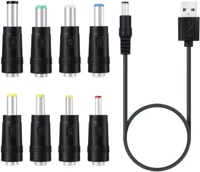 Main image of Gadget WISDUM Universal 5V for Dc Power Cable USB to for Dc 5.5x2.1mm 3.5mm 4.0mm 4.8mm 6.4mm Plug Charging Cord Adapter Fit for Route