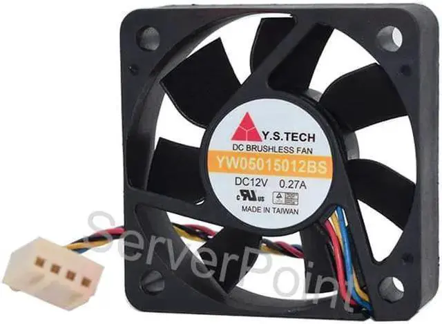 Alt view image 2 of 2 - Gadget WISDUM For YW05015012BS 50x50x15mm 12v 0.27A 4 Wires 5cm Square Cooler Fan