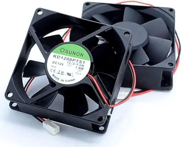 Alt view image 2 of 3 - Gadget WISDUM 1pcs KD1208PTB1-13. (2). GN 8025 8CM 80mm 12V 1.9W double ball bearing cooling fan for SUNON