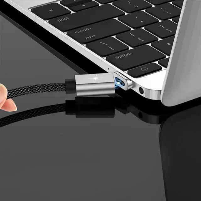 Alt view image 3 of 4 - Gadget WISDUM PD 100W USBC to Type C Cable Quick Charger Magnetic Cable Fast Charging for Mackbook Pro