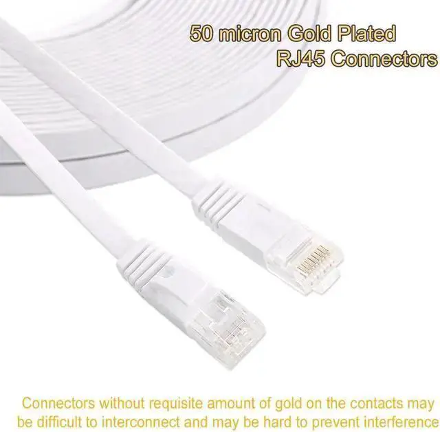 Alt view image 2 of 4 - Gadget WISDUM 6PacK Flat Internet Network Cable Cat6 Computer Cable short Cat6 Ethernet Patch Lan Cable With Snagless Rj45 Connectors 1 Feet