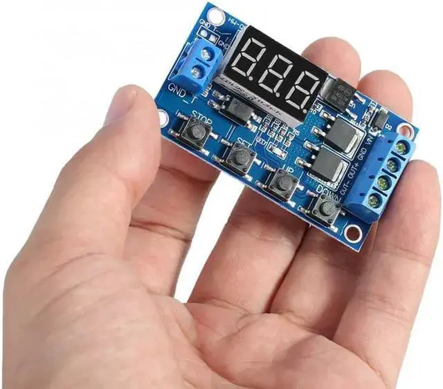 Alt view image 3 of 5 - Gadget WISDUM DC 5V-36V Dual MOS Control Cycle Trigger Timer Delay Relay Module Switch LED Quiescent Current 20mA Operating Current 50mA