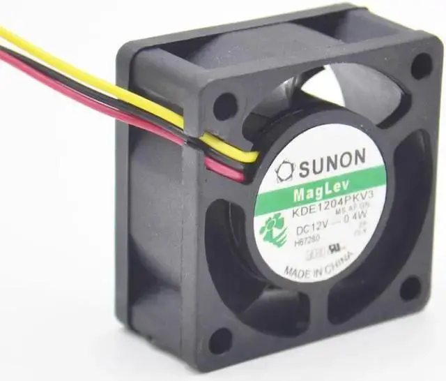 Alt view image 6 of 6 - Gadget WISDUM 4CM 4020 4*4*2CM 40mm x 20mm 12V 3 pin 12 Volt Cooling Fan KDE1204PKV3 MS.AR.GN for Sunon