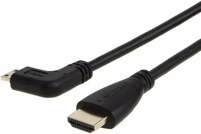Alt view image 2 of 3 - Gadget WISDUM 1.8M Coiled 90 Degree Right Angle Mini-HDMI-compatible Male to HDMI-compatible Male Converter Cable, Support 1080P Full HD, 3D