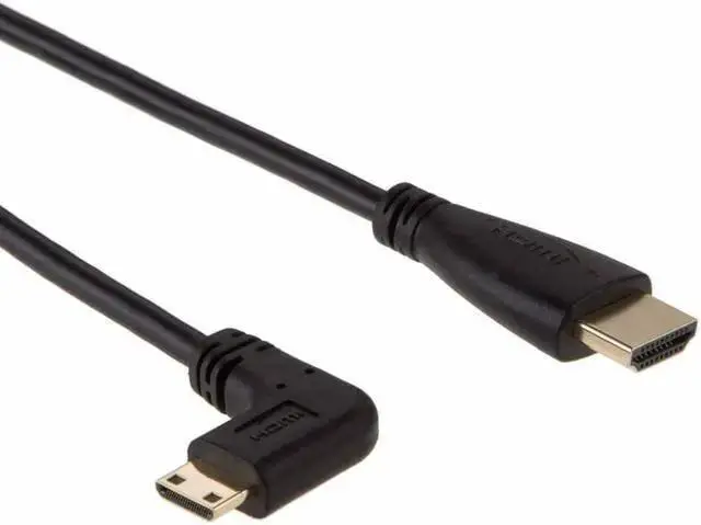 Alt view image 3 of 3 - Gadget WISDUM 1.8M Coiled 90 Degree Right Angle Mini-HDMI-compatible Male to HDMI-compatible Male Converter Cable, Support 1080P Full HD, 3D