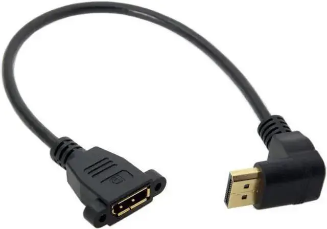 Alt view image 2 of 3 - Gadget WISDUM DisplayPort Display Port Male to Female 90 Degree Up Down Angled Extension Cable