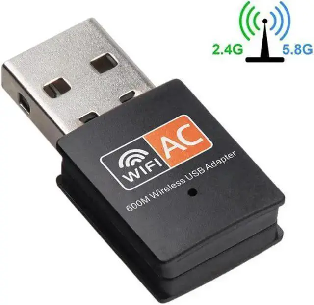 Alt view image 2 of 5 - Gadget WISDUM 600 Mbps 2.4GHz+5GHz Dual Band USB Wifi Adapter Wireless Network Card Wireless USB WiFi Adapter Wifi Dongle PC Network Card
