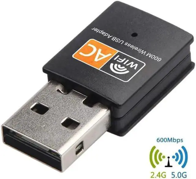 Alt view image 4 of 5 - Gadget WISDUM 600 Mbps 2.4GHz+5GHz Dual Band USB Wifi Adapter Wireless Network Card Wireless USB WiFi Adapter Wifi Dongle PC Network Card