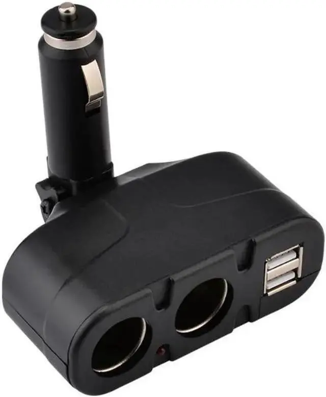 Main image of Gadget WISDUM DC 12V 60W Car Cigarette Lighter 2 Way Dual USB Adapter Charger Plug 90 Degree Foldable for Car SUV Off-road Vehicle