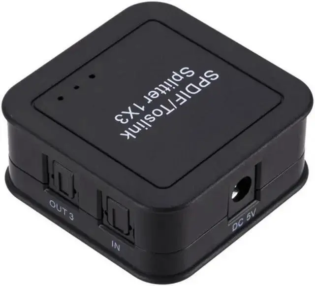 Alt view image 3 of 3 - Gadget WISDUM Digital SPDIF Optical Audio Splitter Adapter 3-way Optical Splitter SPDIF Optical Cable Splitter Hub