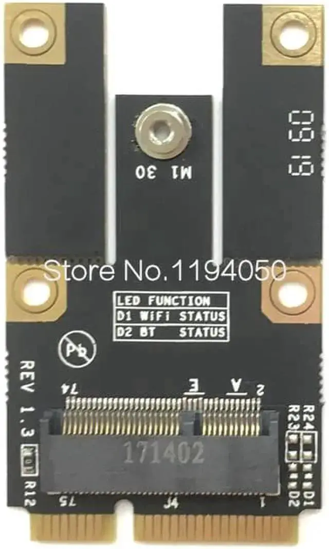 Alt view image 2 of 3 - Gadget WISDUM NGFF M.2 Key A Wifi Bluetooth Card to Mini PCI-E Converter Adapter for 7260 7265 8260 8265 9260 9560 AX200