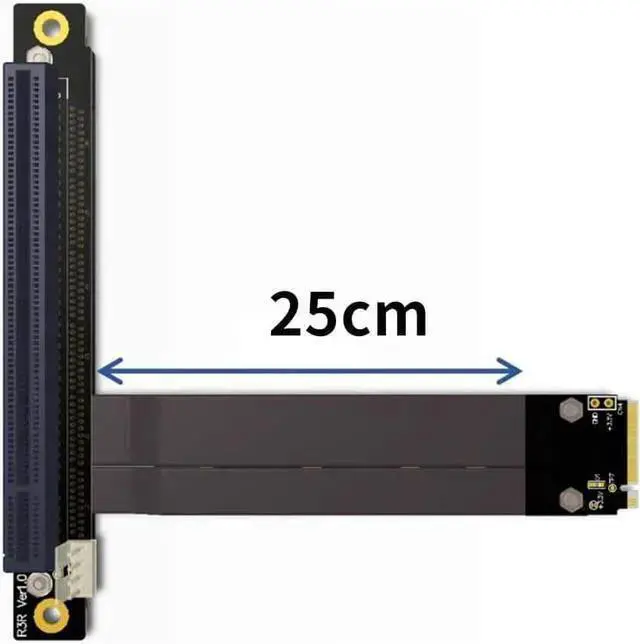 Alt view image 3 of 7 - Gadget WISDUM ADT-Link M.2 NGFF NVMe Key M Extender Cable to PCIE x16 Graphics Card Riser Adapter 16x PCI-e PCI-Express for M2 2230 2242 2260 2280 (50cm)