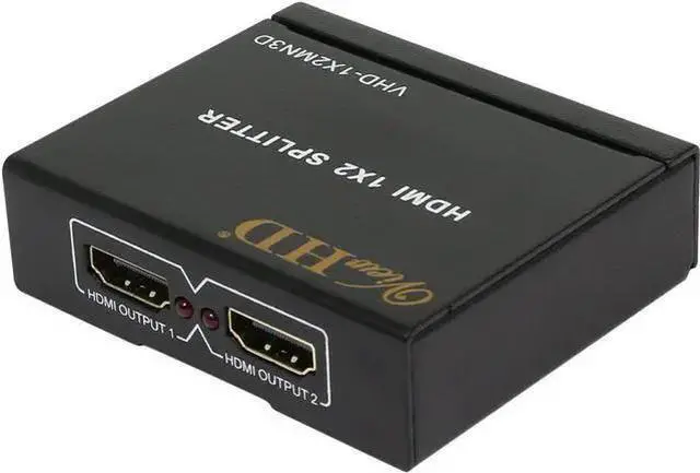 Main image of WISDUM 2 Port 1x2 Powered HDMI 1 in 2 Out Mini Splitter for 1080P & 3D | Model: VHD-1X2MN3D