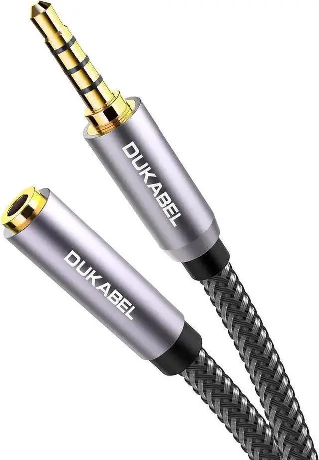 Main image of WISDUM Headphone Extension Cable 3.5mm Male to Female Stereo Audio Cable Lossless Audio Sound Premium Audio Cord Extension Cable Gold Plated Jack & Strong Nylon Braided - Top Series (4ft/1.2m)