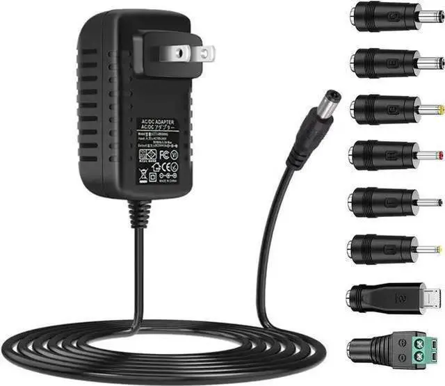 Main image of WISDUM Universal AC Adapter 5V 3A Power Supply DC5V Charger AC110V to DC5V 3000mA Power Driver 8 DC Plug Tips 5 Volt Converter Inverter Transformer ac dc Adapter(DC5V, 3A)