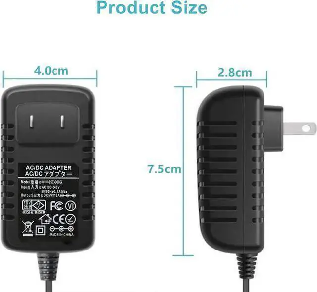 Alt view image 6 of 7 - WISDUM Universal AC Adapter 5V 3A Power Supply DC5V Charger AC110V to DC5V 3000mA Power Driver 8 DC Plug Tips 5 Volt Converter Inverter Transformer ac dc Adapter(DC5V, 3A)