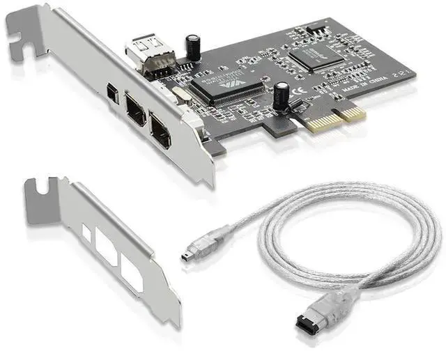 Main image of WISDUM PCIe Firewire 400 Card,IEEE 1394a PCI Express 4 Ports PCIe Card (3 X 6 Pin and 1 X 4 Pin),Firewire 400 Adapter for Windows 7/8/10/11/Mac Os/Xp/2000/2003/ Vista/Dos,Linux(PCIE-IEEE 1394A)