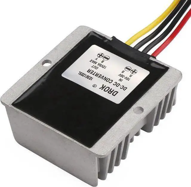 Alt view image 4 of 7 - WISDUM DROK Waterproof 60W Automatic Step Up Down Voltage Regulator Stabilizer 10V-36V to 12V 5A Buck Boost Power Converter 12V Volts Regulator for Fan Motor