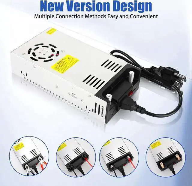 Alt view image 3 of 7 - WISDUM New Version 110V AC to 12V DC Converter DC 12Volt 50A 600W Power Supply Transformer Adapter SMPS AC to DC Converter Switch Power Supply Max 50A 600W