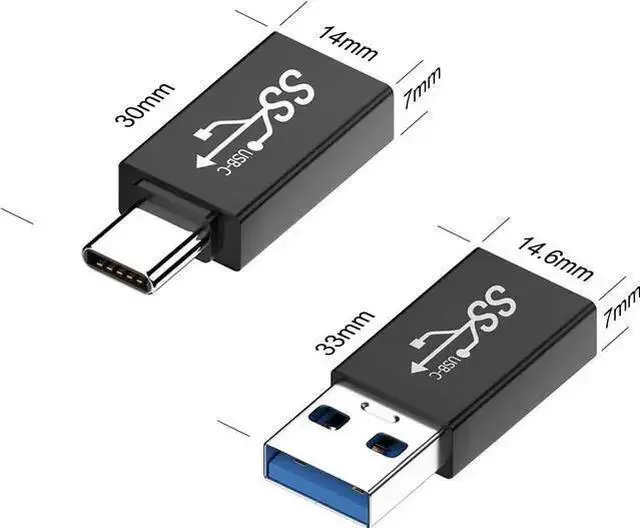 Alt view image 6 of 7 - WISDUM USB C Adapter (8 Pack) USB C Male to USB Female Converter USB 3.0 Male to Type C Female Extender Connector