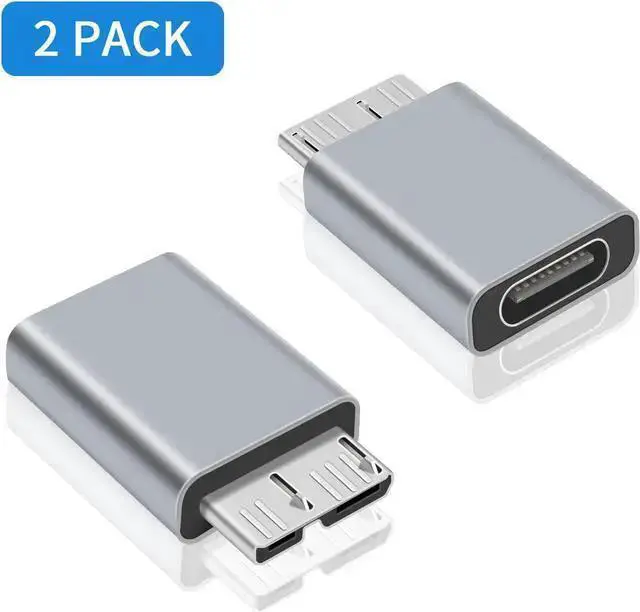 Alt view image 7 of 7 - WISDUM USB C to Micro B Adapter Type C to Micro B Cable Adapter 2Pack Micro B to USB C 3.1 Adapter for Hard Drive Cable USB C Hard Drive Cable Adapter for USB 3.0 External Portable SSD HDD