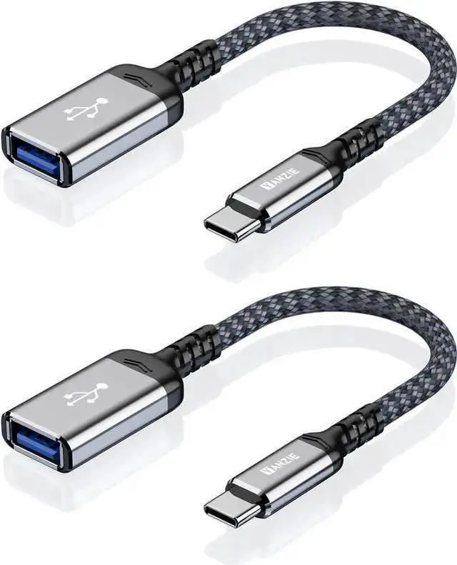 Main image of WISDUM 2-Pack USB 3.0 to USB C Male Adapter Type-C Male to USB Female USB C Male to USB A Female Compatible with 15 Pro/Max Pro Air 2024 Pro Google Pixel Galaxy