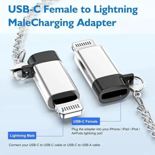 Alt view image 3 of 7 - WISDUM 3Pack USB C Female to Lightning Male Adapter MFI Certified Accessories for 14 Pro / 14 Pro Max / 14/14 Pius /13 Pro13 Pro/Max/13113 Mini/12 Pro/12 Pr Max/1212 Mini /11 Pro /11 Pro Max /1
