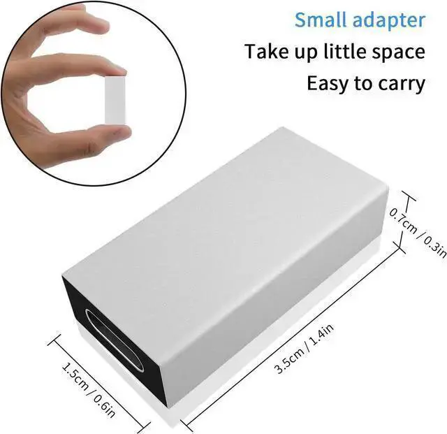 Alt view image 5 of 5 - WISDUM USB C Female to USB A Female Adapter USB C Female to USB 3.0 Female Adapte Double-Side Transmission USB C to USB 3.0 Adapter Connector Compatible with Pro etc 2 Pack (Silver)