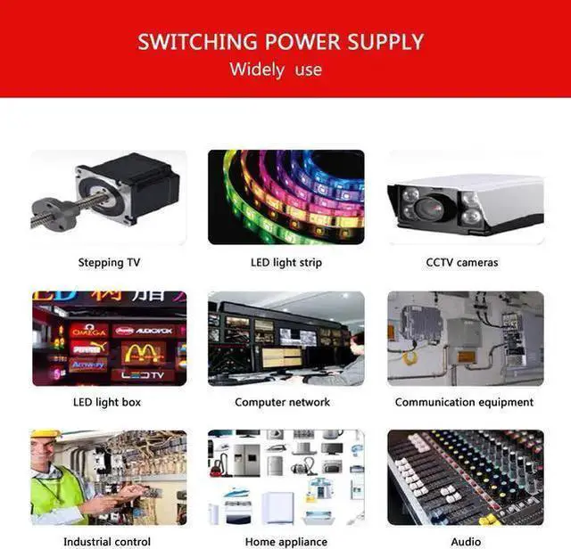 Alt view image 7 of 7 - WISDUM 18V 10A Switching Power Supply Transformer AC110/220V to DC 18V 10A 180W for Industrial Automation, Electronic Equipment, Communications