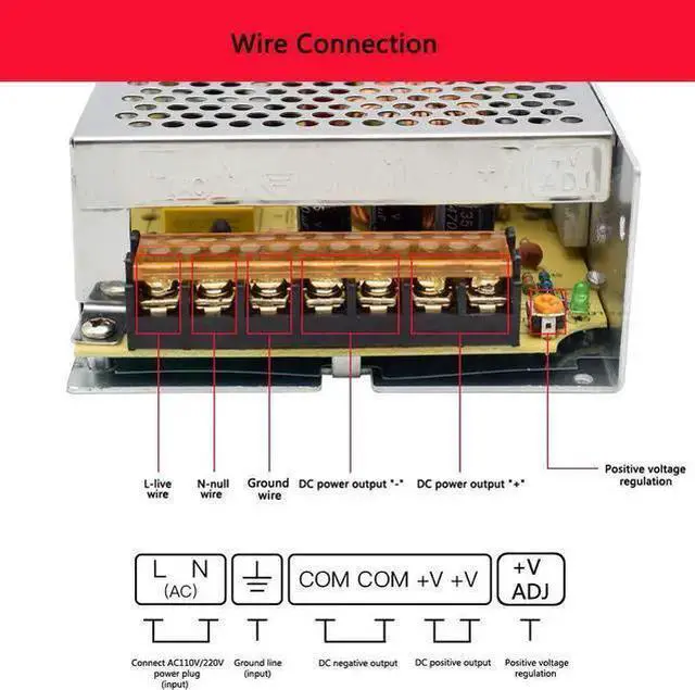 Alt view image 6 of 7 - WISDUM 18V 10A Switching Power Supply Transformer AC110/220V to DC 18V 10A 180W for Industrial Automation, Electronic Equipment, Communications