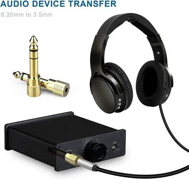 Alt view image 6 of 6 - WISDUM Headphone Adapter 6.35mm (1/4 Inch) Male to 3.5mm (1/8 Inch) Female and 3.5 mm Male Plug to 6.35 mm Female Jack Audio Stereo TRS Converter Adapters (4 -Pack Gold Plated)