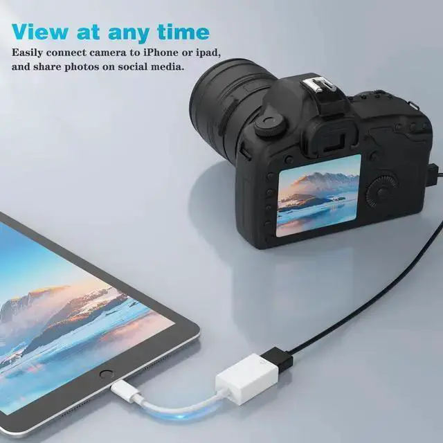 Alt view image 3 of 7 - WISDUM Lightning to USB Adapter MFi Certified USB 3.0 OTG Cable for 14/13/12/11/XS/XR/X/SE/8/7/ to USB Flash Drive Camera Keyboard Mouse Hubs MIDI Plug and Play (USB)