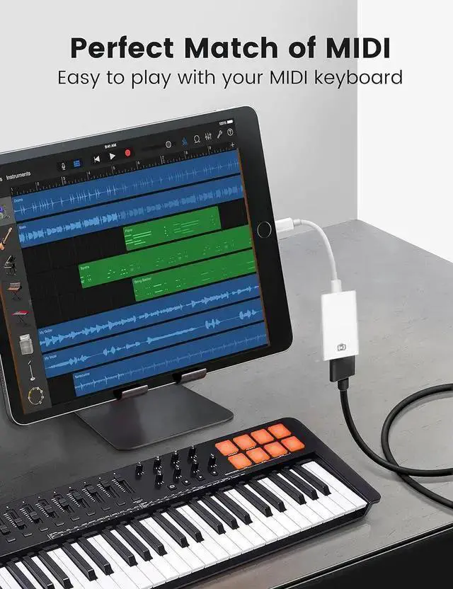 Alt view image 5 of 7 - WISDUM Lightning to USB Adapter MFi Certified USB 3.0 OTG Cable for 14/13/12/11/XS/XR/X/SE/8/7/ to USB Flash Drive Camera Keyboard Mouse Hubs MIDI Plug and Play (USB)