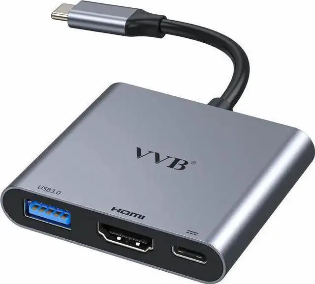 Main image of WISDUM USB C to HDMI Adapter,Type C to Adapter Multiport USB-C Hub Digital AV Converter with 4K HDMI,USB3.0,USB C PD Charge Port for Pro/air, Pro/air,Tablet,Switch, 15 and More USBC Device
