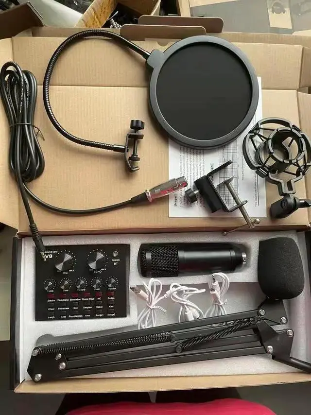 Alt view image 7 of 7 - WISDUM Aokeo Professional USB Streaming Podcast PC Condenser Microphone With Stand+Pop