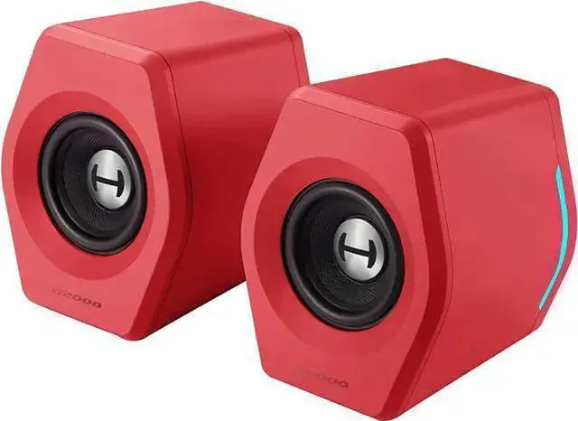 Main image of WISDUM Edifier G2000 32W PC Computer Speakers for Gaming Desktop PC Laptop Mac Computer Woofer Speakers Bluetooth USB 3.5mm AUX Inputs RGB Lights Multimedia Speakers Red