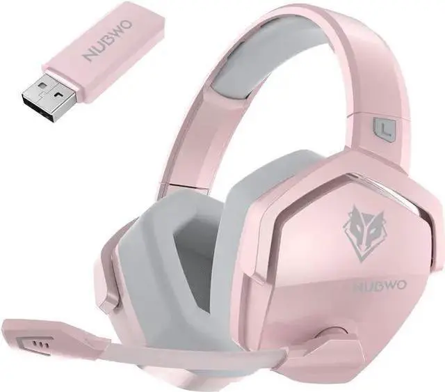 Main image of WISDUM G06 Wireless Gaming Headset with Microphone for PS5, PS4, PC, Mac, 3-in-1 Gamer Headphones wit Mic, 2.4GHz Wireless for PS Console, Bluetooth Mode for Switch, Wired Mode for Controller Pink